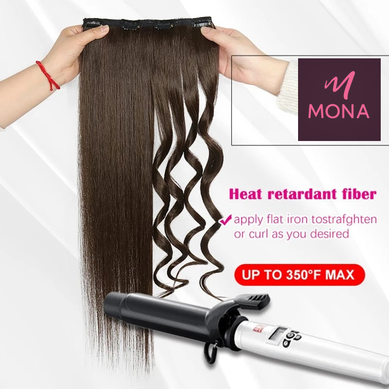 MONA Clip-in Hair Extension 7PCs 24inches150g 16 Clips - Kanekalon Futura Fiber - MONA HAIR
