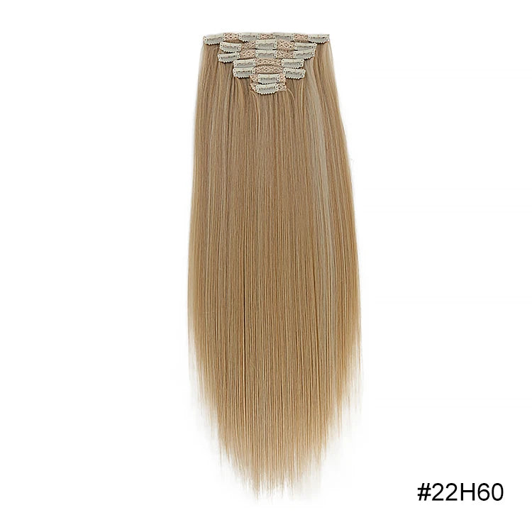 MONA Clip-in Hair Extension 7PCs 24inches150g 16 Clips - Kanekalon Futura Fiber - MONA HAIR