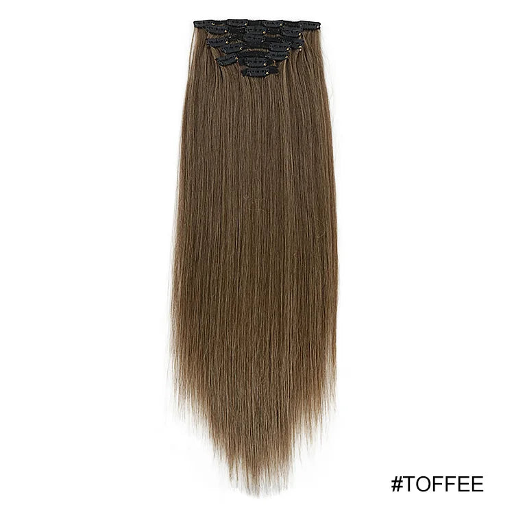 MONA Clip-in Hair Extension 7PCs 24inches150g 16 Clips - Kanekalon Futura Fiber - MONA HAIR