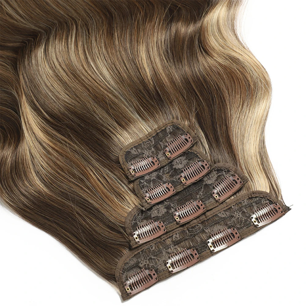 Bio Body-Wave Clip in Hair Extensions 22" 4Pcs/lot 220g Soft Natural Heat Resistant Bio-Synthetic Fiber - MONA HAIR