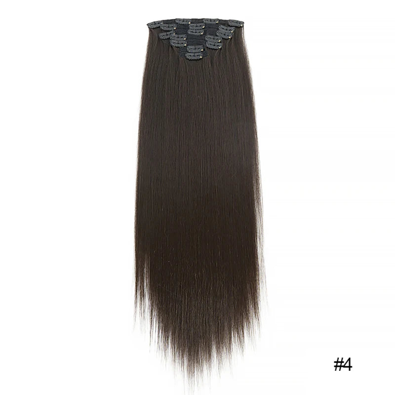 MONA Clip-in Hair Extension 7PCs 24inches150g 16 Clips - Kanekalon Futura Fiber - MONA HAIR