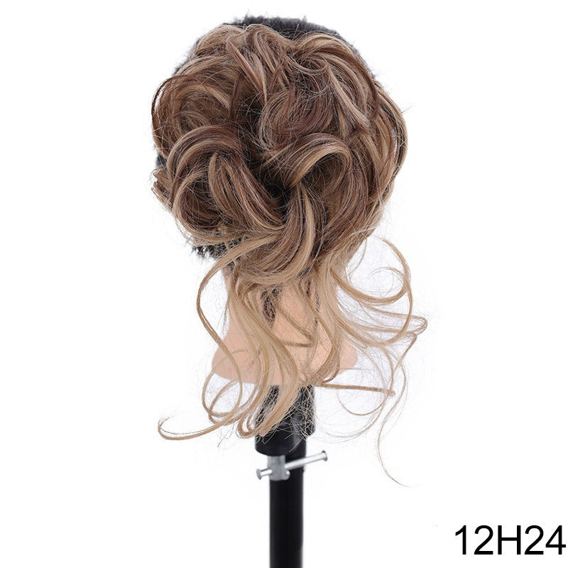 Synthetic Messy Curly Claw Hair Bun Chignon Hair Extensions Scrunchy Fake False Hair With Tail for Women Hairpieces - MONA HAIR 