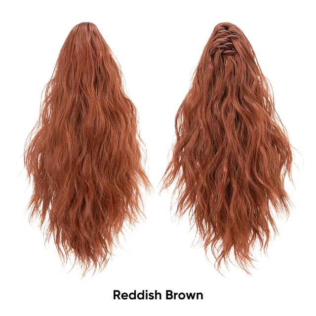MONA PREMIUM QUALITY 
13Inch Premium Synthetic Curly Claw Clip In Ponytail Blonde Brown Short Hairpiece Fake Hair False Pigtail Hair Extensions P064 - MONA HAIR 