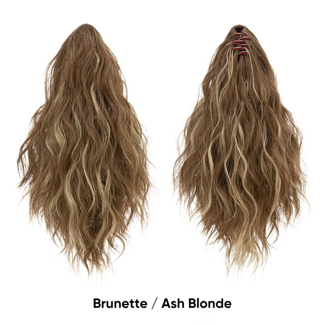MONA PREMIUM QUALITY 
13Inch Premium Synthetic Curly Claw Clip In Ponytail Blonde Brown Short Hairpiece Fake Hair False Pigtail Hair Extensions P064 - MONA HAIR 