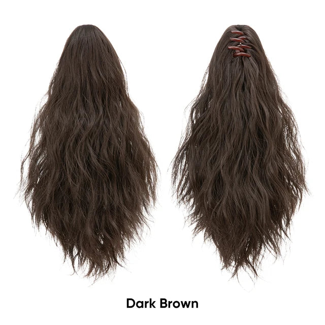 MONA PREMIUM QUALITY 
13Inch Premium Synthetic Curly Claw Clip In Ponytail Blonde Brown Short Hairpiece Fake Hair False Pigtail Hair Extensions P064 - MONA HAIR 
