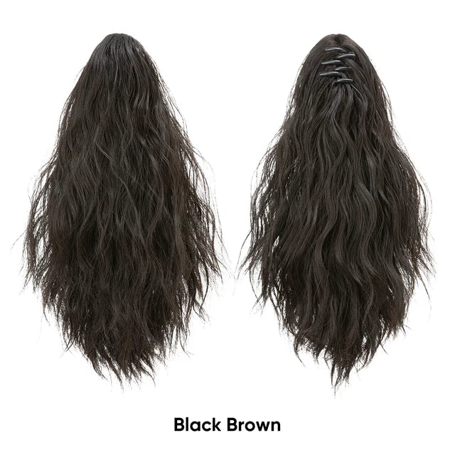 MONA PREMIUM QUALITY 
13Inch Premium Synthetic Curly Claw Clip In Ponytail Blonde Brown Short Hairpiece Fake Hair False Pigtail Hair Extensions P064 - MONA HAIR 