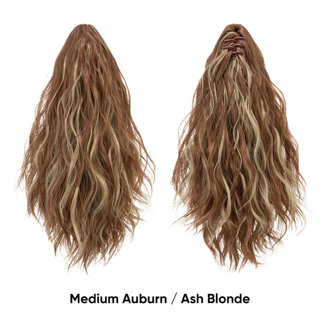 MONA PREMIUM QUALITY 
13Inch Premium Synthetic Curly Claw Clip In Ponytail Blonde Brown Short Hairpiece Fake Hair False Pigtail Hair Extensions P064 - MONA HAIR 
