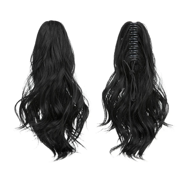 14 Inch Premium Synthetic Wavy Claw Clip In Ponytail Blonde Brown Short Hairpiece Fake Hair Daliy Pigtail Hair Extension P065 - MONA HAIR 