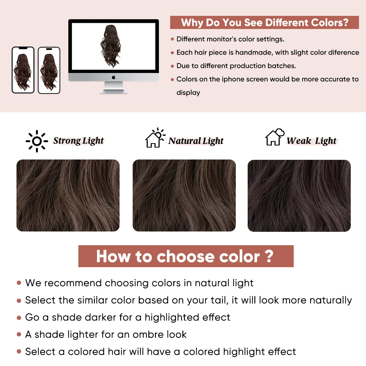 14 Inch Premium Synthetic Wavy Claw Clip In Ponytail Blonde Brown Short Hairpiece Fake Hair Daliy Pigtail Hair Extension P065 - MONA HAIR 