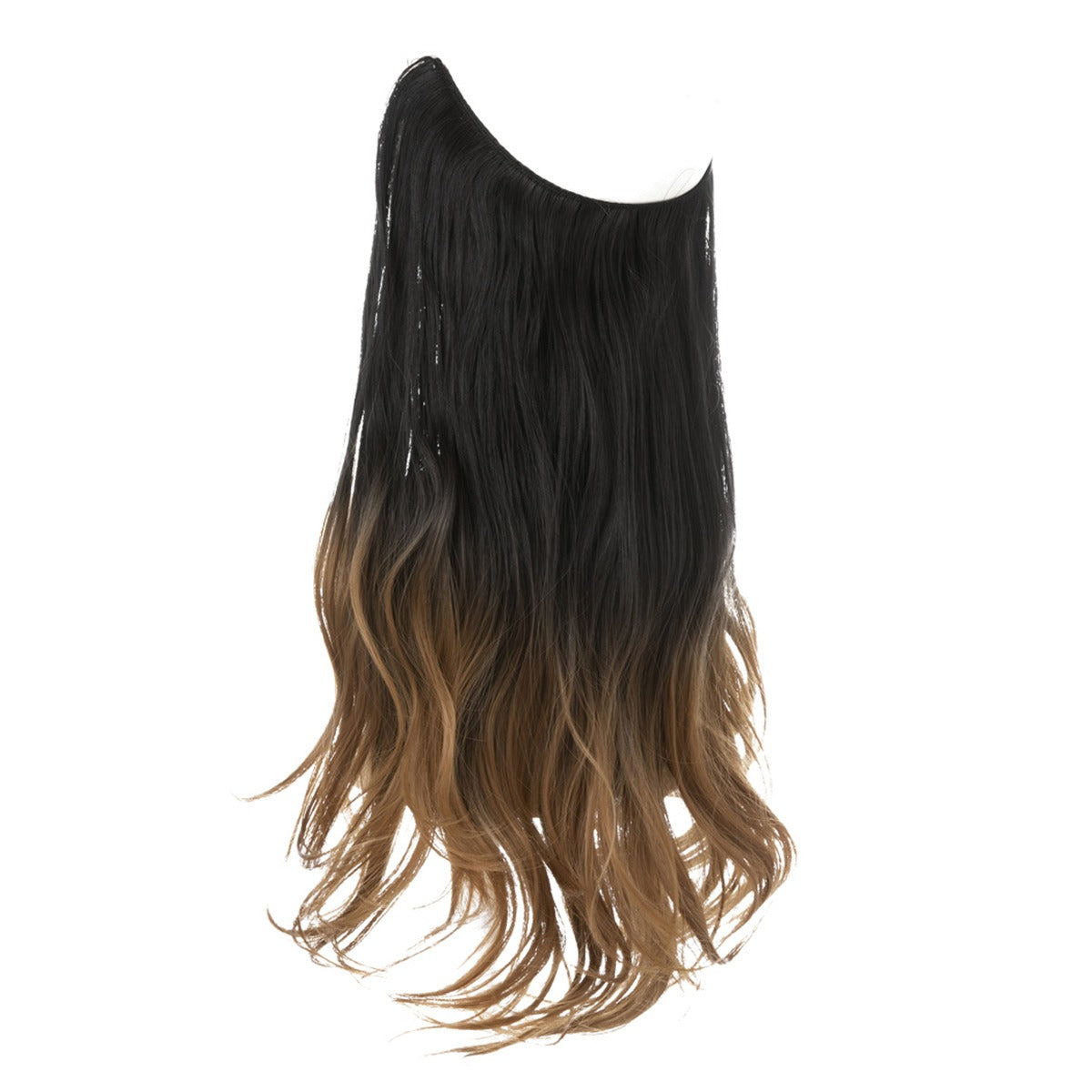 European And American Wig Piece Female Fishline Hair Extension Piece Chemical Fiber Matte High Temperature Silk Long Curly Human Hair - MONA HAIR 
