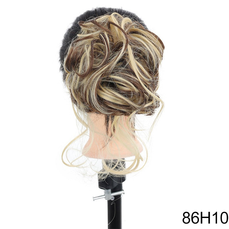 Synthetic Messy Curly Claw Hair Bun Chignon Hair Extensions Scrunchy Fake False Hair With Tail for Women Hairpieces - MONA HAIR 
