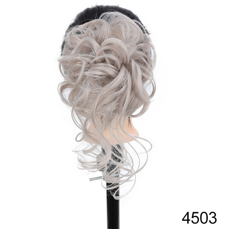 Synthetic Messy Curly Claw Hair Bun Chignon Hair Extensions Scrunchy Fake False Hair With Tail for Women Hairpieces - MONA HAIR 