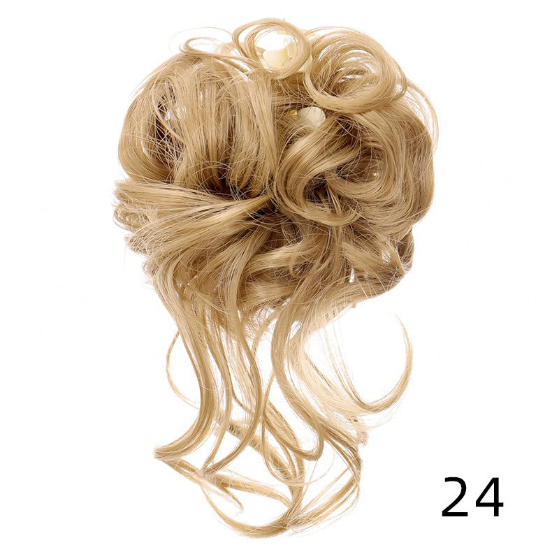 Synthetic Messy Curly Claw Hair Bun Chignon Hair Extensions Scrunchy Fake False Hair With Tail for Women Hairpieces - MONA HAIR 