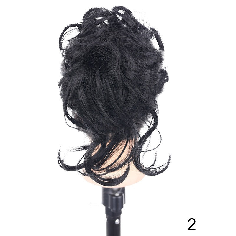 Synthetic Messy Curly Claw Hair Bun Chignon Hair Extensions Scrunchy Fake False Hair With Tail for Women Hairpieces - MONA HAIR 
