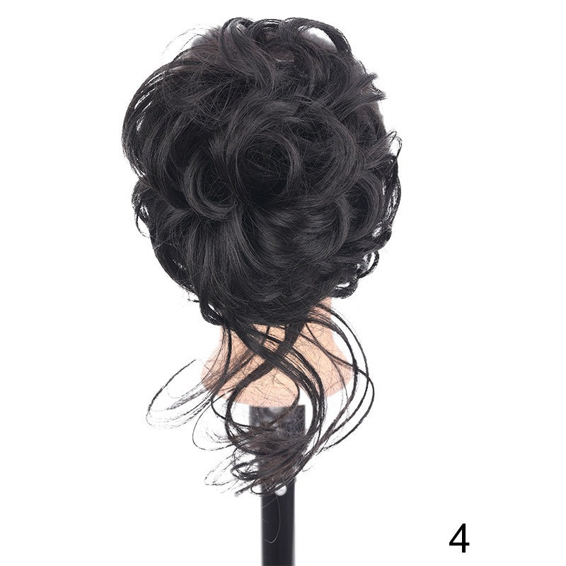 Synthetic Messy Curly Claw Hair Bun Chignon Hair Extensions Scrunchy Fake False Hair With Tail for Women Hairpieces - MONA HAIR 