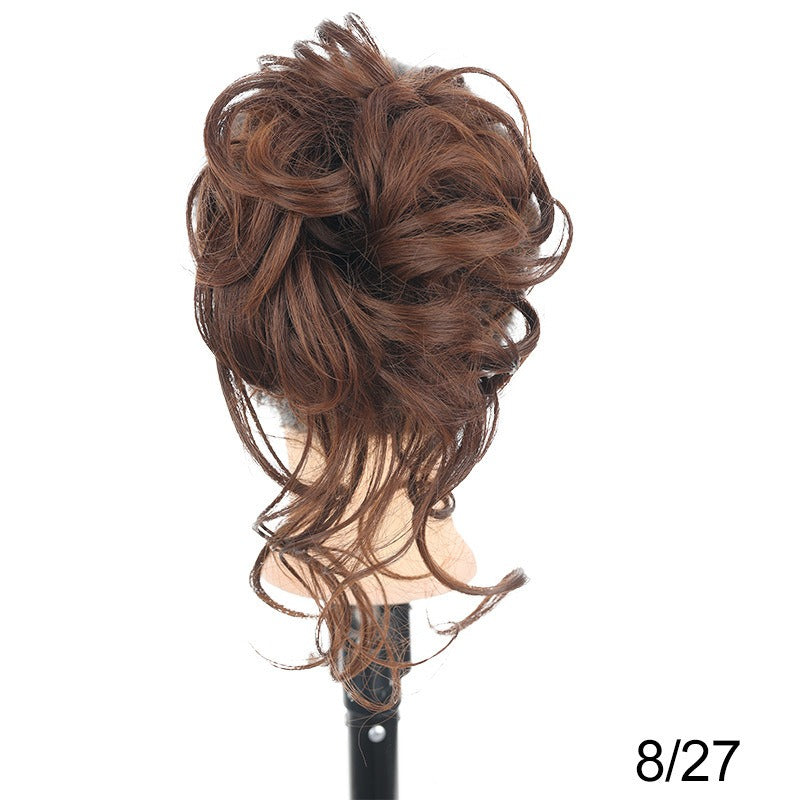 Synthetic Messy Curly Claw Hair Bun Chignon Hair Extensions Scrunchy Fake False Hair With Tail for Women Hairpieces - MONA HAIR 