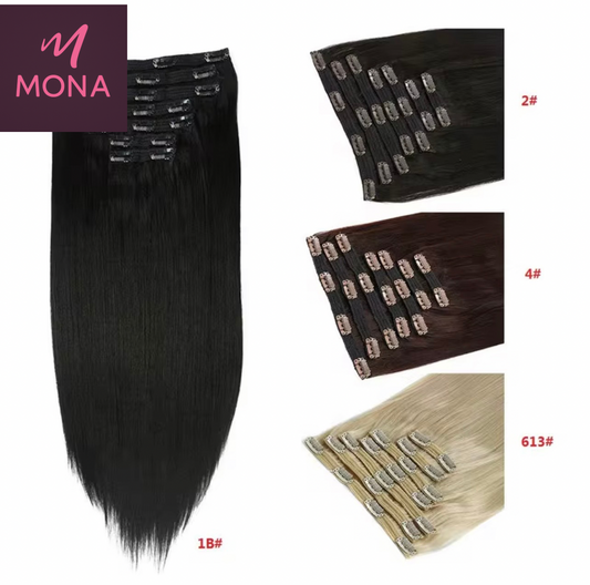 Clip in hair extension 7pcs/set - MONA HAIR 