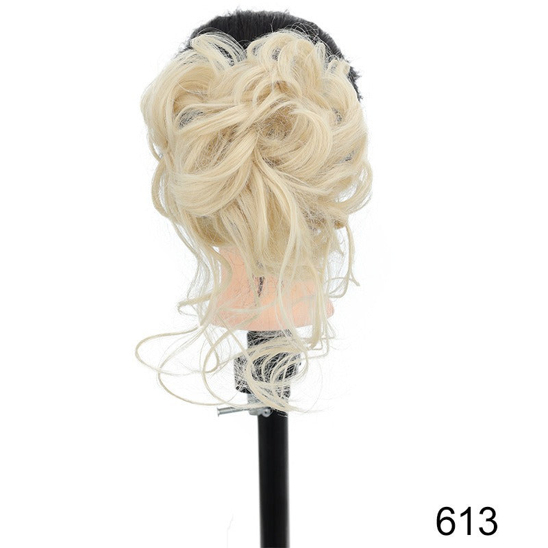 Synthetic Messy Curly Claw Hair Bun Chignon Hair Extensions Scrunchy Fake False Hair With Tail for Women Hairpieces - MONA HAIR 