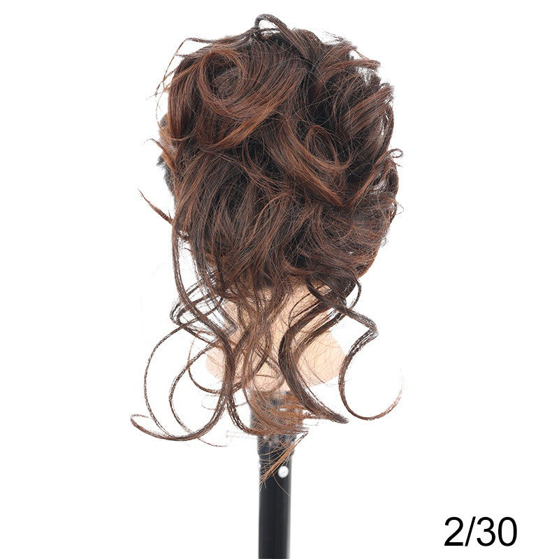 Synthetic Messy Curly Claw Hair Bun Chignon Hair Extensions Scrunchy Fake False Hair With Tail for Women Hairpieces - MONA HAIR 