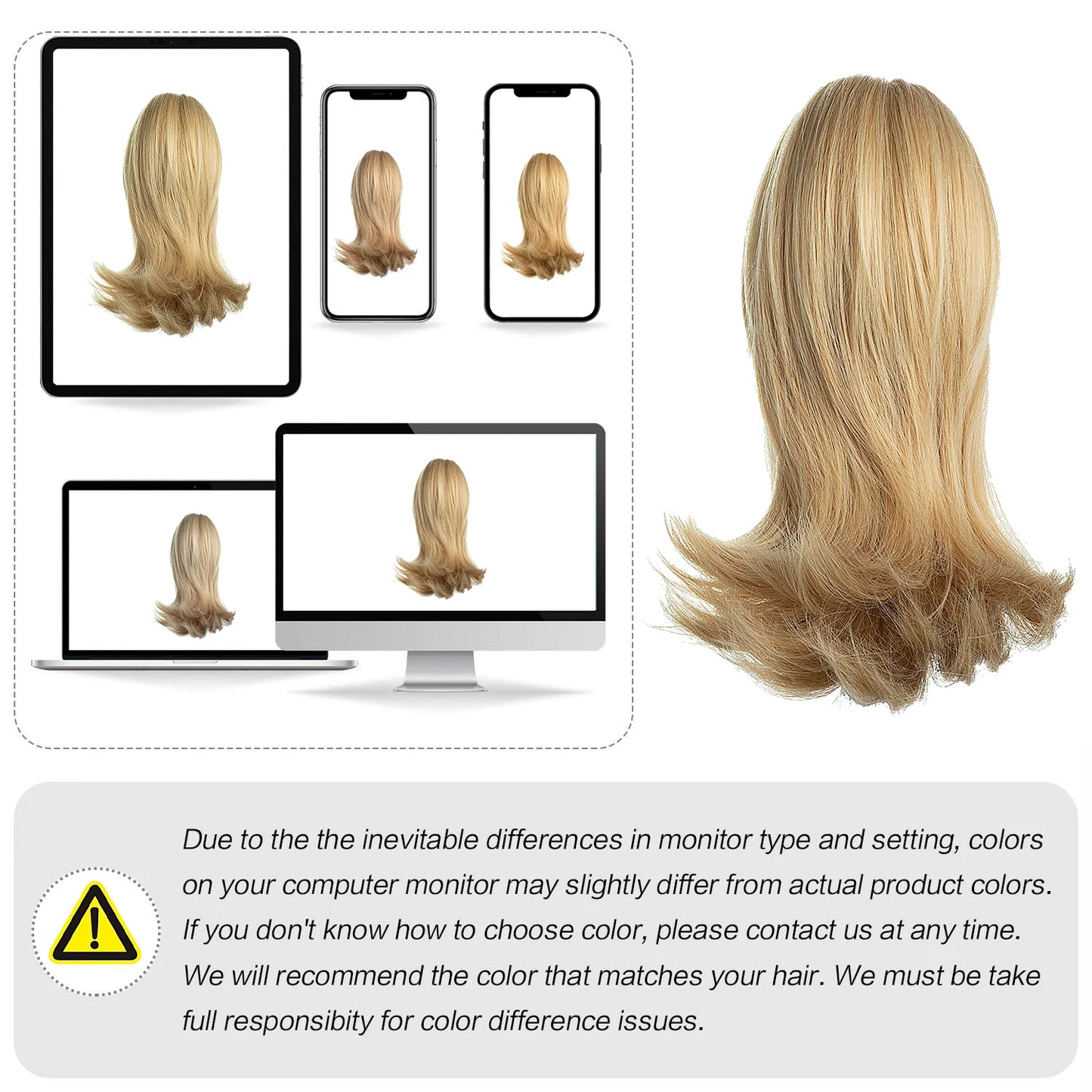 High Quality Synthetic Claw Clip In Hairpiece Lady Ponytail Hair Extension Fake Hair Wavy Overhead Tail Blonde Smooth Horsetail - MONA HAIR 