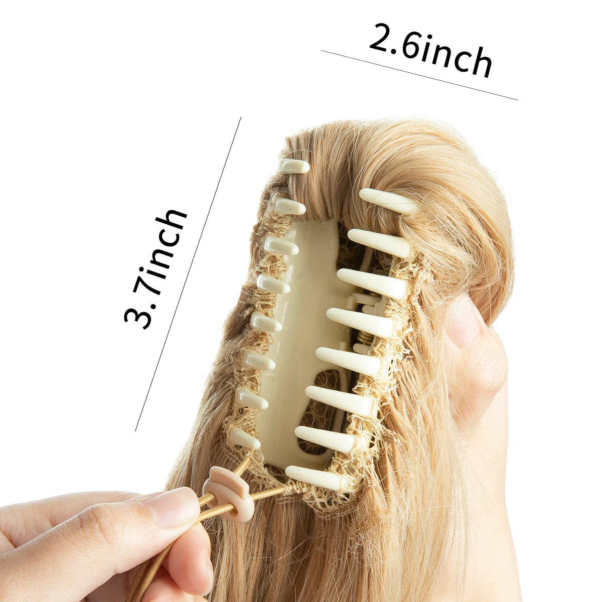 High Quality Synthetic Claw Clip In Hairpiece Lady Ponytail Hair Extension Fake Hair Wavy Overhead Tail Blonde Smooth Horsetail - MONA HAIR 