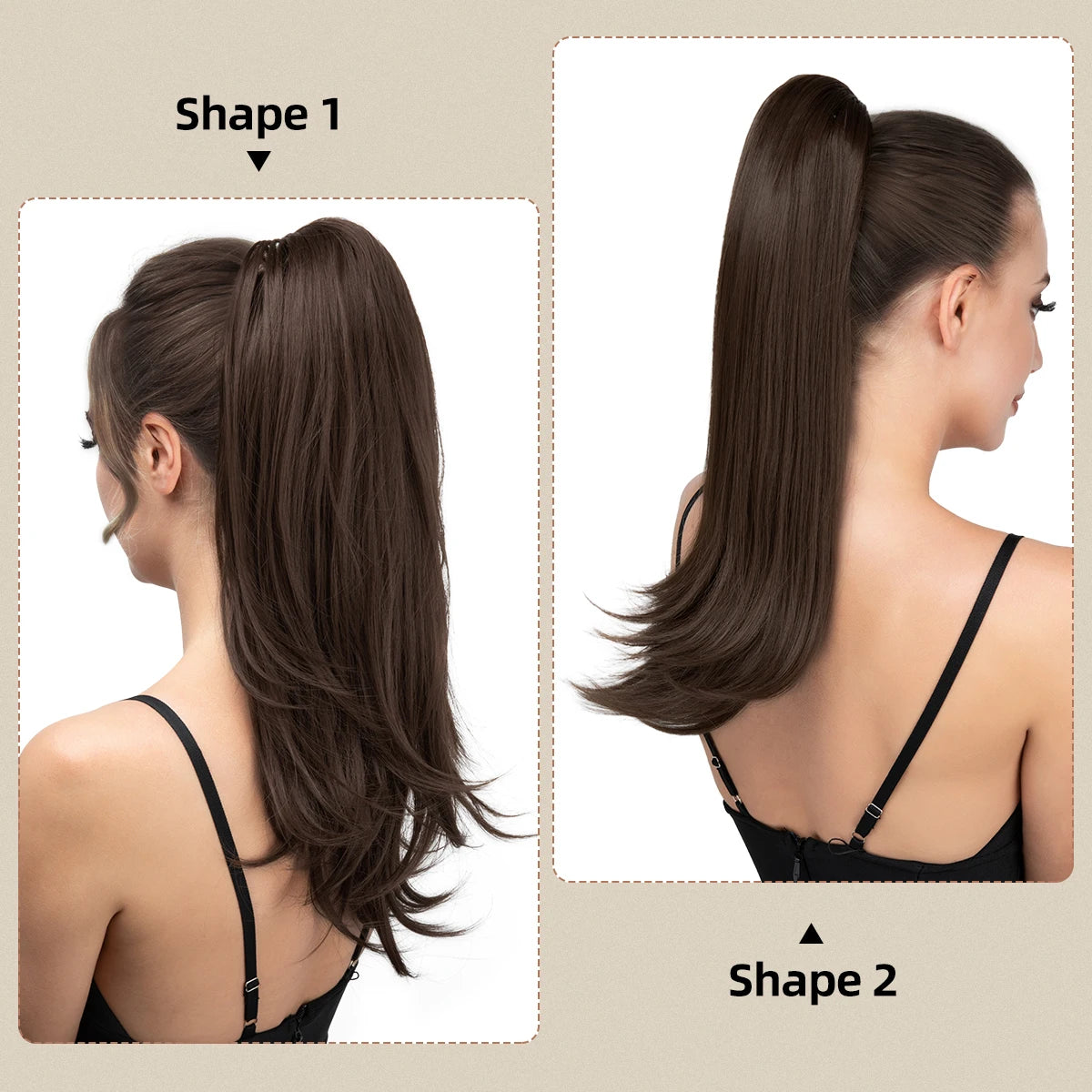MONA PREMIUM QUALITY 
Premium Synthetic Claw Clip In Ponytail Long Hairpiece Natural Wavy  Hair Extensions Fake Daliy Pigtail  For Women P024 - MONA HAIR 