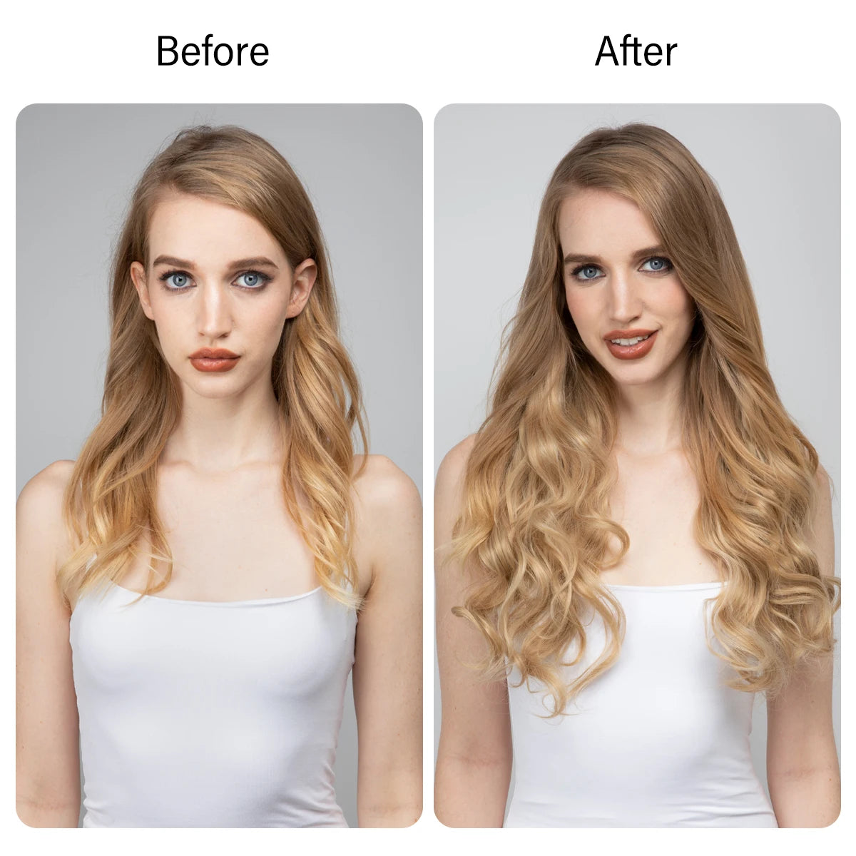 Premium Synthetic Clips In Natural Daily Wear Hair Extension Ombre One Piece Long Wave Invisible Wire False Hair Piece For Women - MONA HAIR 
