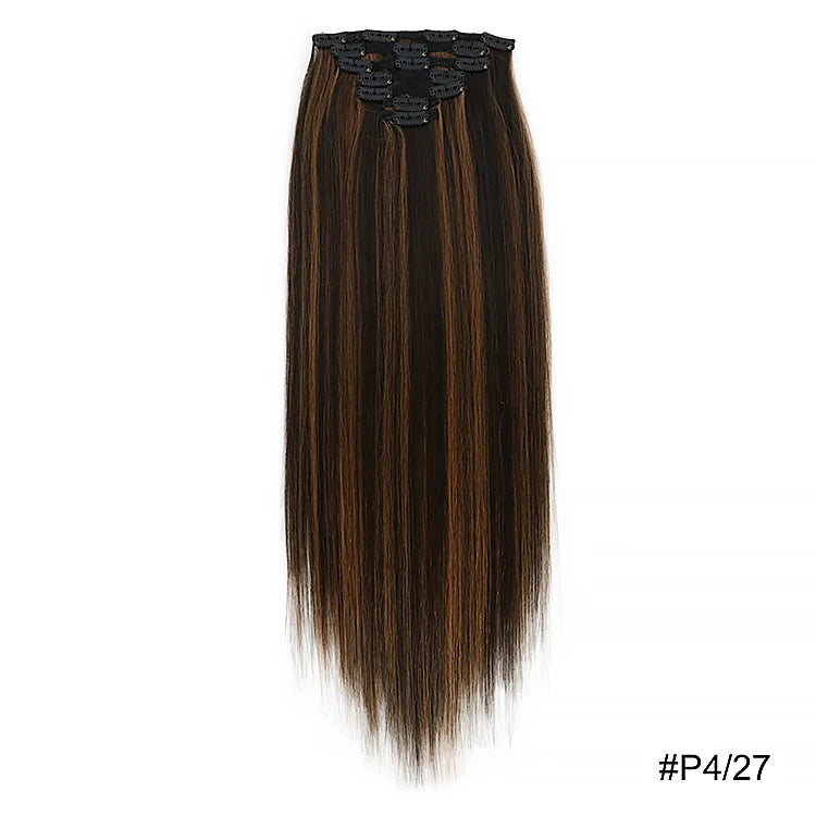 MONA Clip-in Hair Extension 7PCs 24inches150g 16 Clips - Kanekalon Futura Fiber - MONA HAIR 