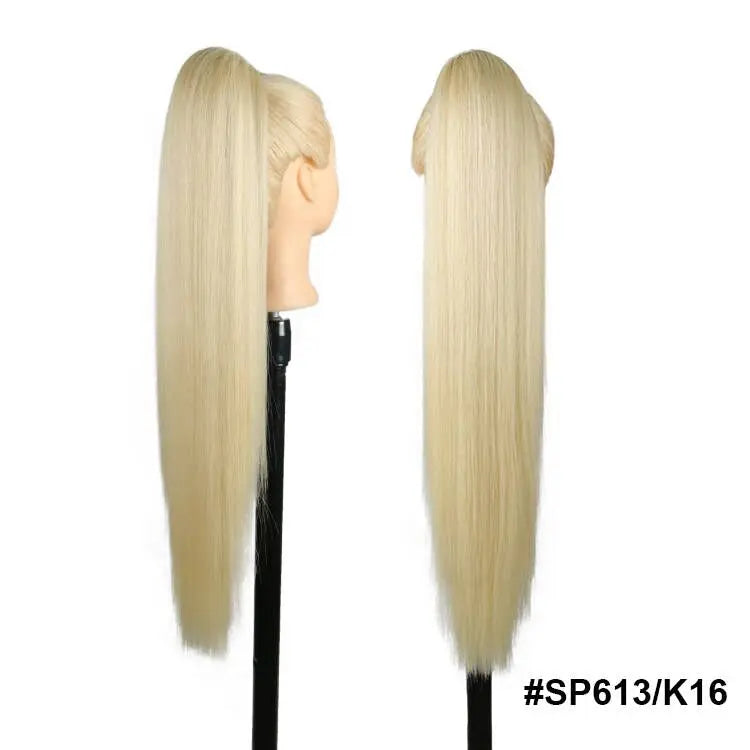 Long Ponytail  Drawstring Long Natural Wave Hairpiece Ponytail Extensions Heat Resistant Hair - MONA HAIR 
