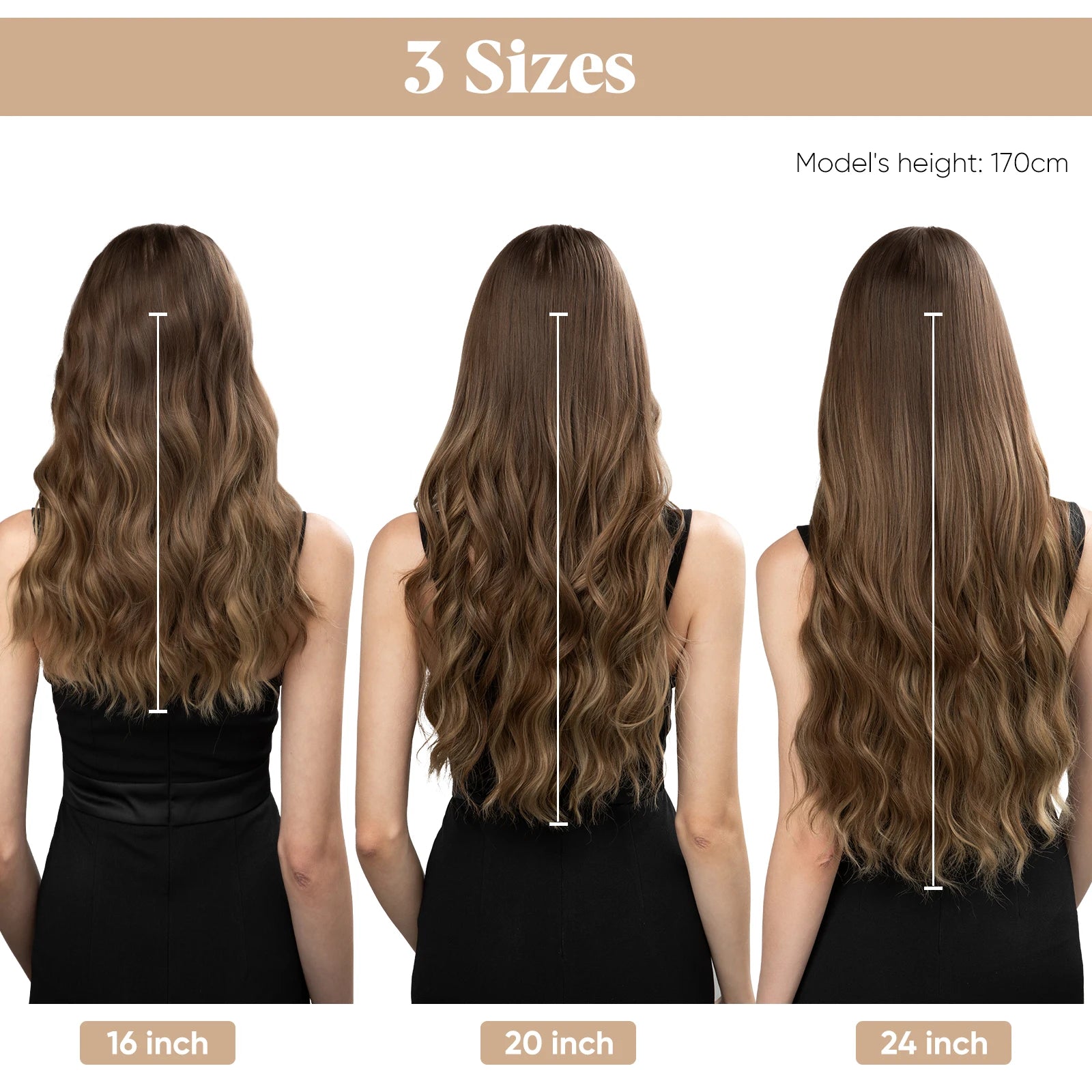 MONA PREMIUM QUALITY Wave Invisible Clip in Hair Extensions Fish Line Ombre Natural Blonde Hairpiece Fake Hair Piece For Woman - MONA HAIR 