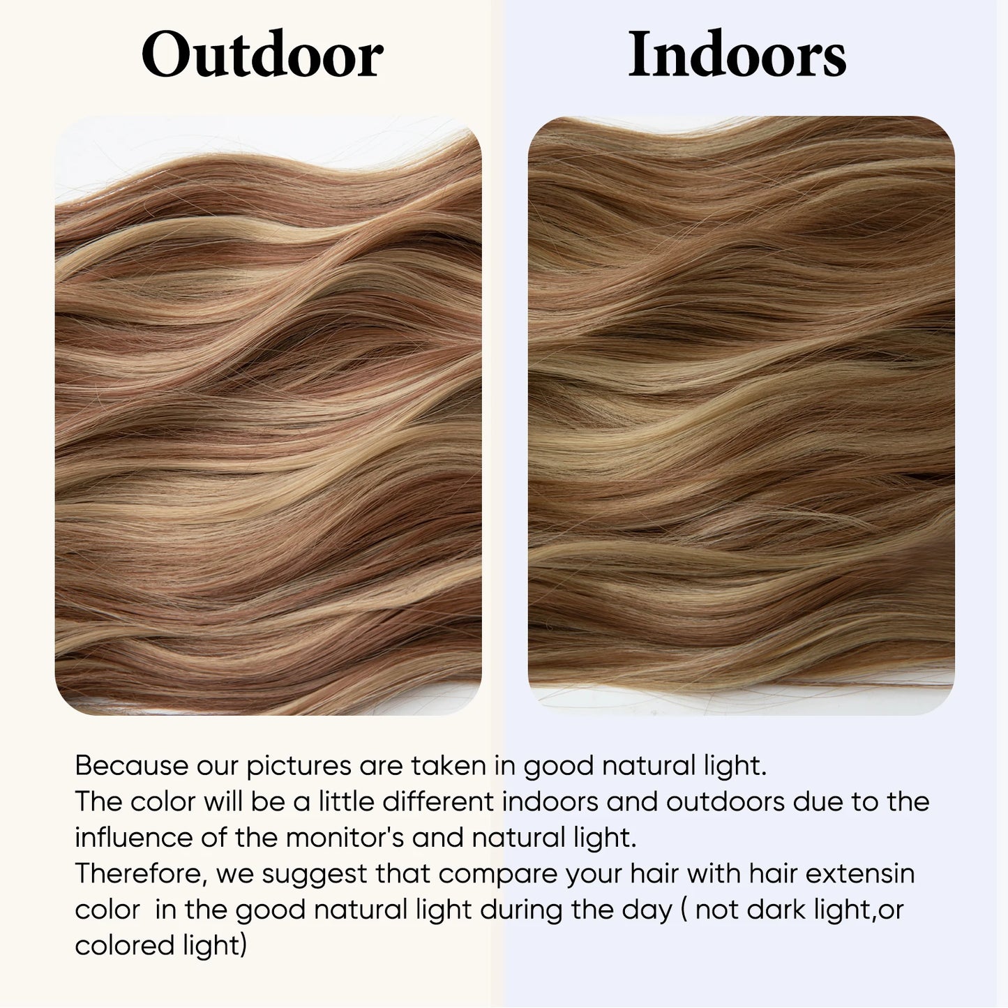 MONA PREMIUM QUALITY Wave Invisible Clip in Hair Extensions Fish Line Ombre Natural Blonde Hairpiece Fake Hair Piece For Woman - MONA HAIR 