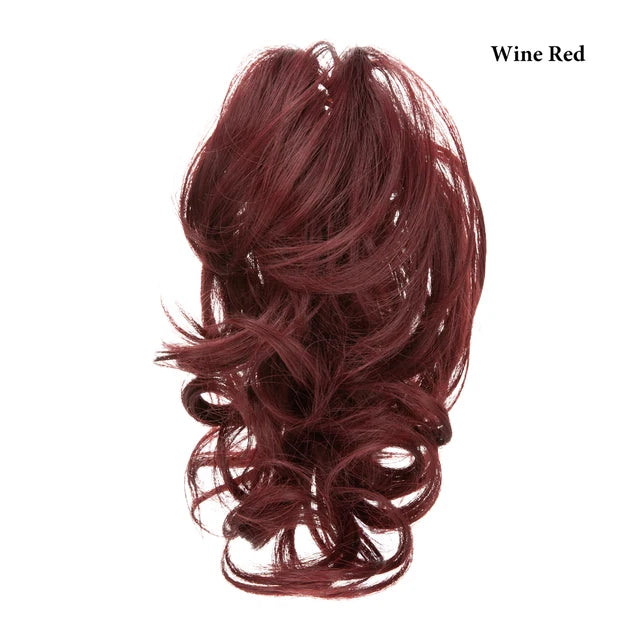 MONA Premium Synthetic Diy Claw Clip In Ponytail Extensions Hairpiece Hair Bun Fake Blonde Natural Hair False Pigtail P026 - MONA HAIR 