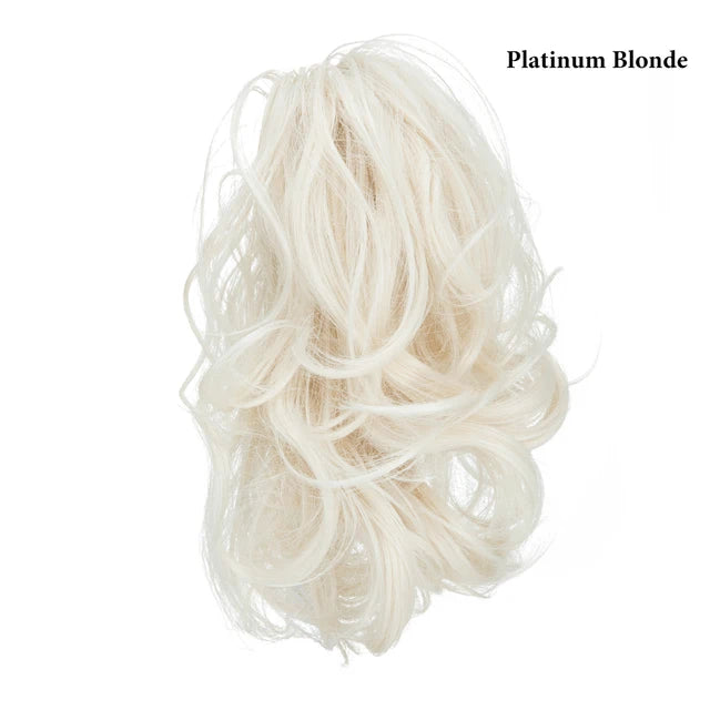 MONA Premium Synthetic Diy Claw Clip In Ponytail Extensions Hairpiece Hair Bun Fake Blonde Natural Hair False Pigtail P026 - MONA HAIR 