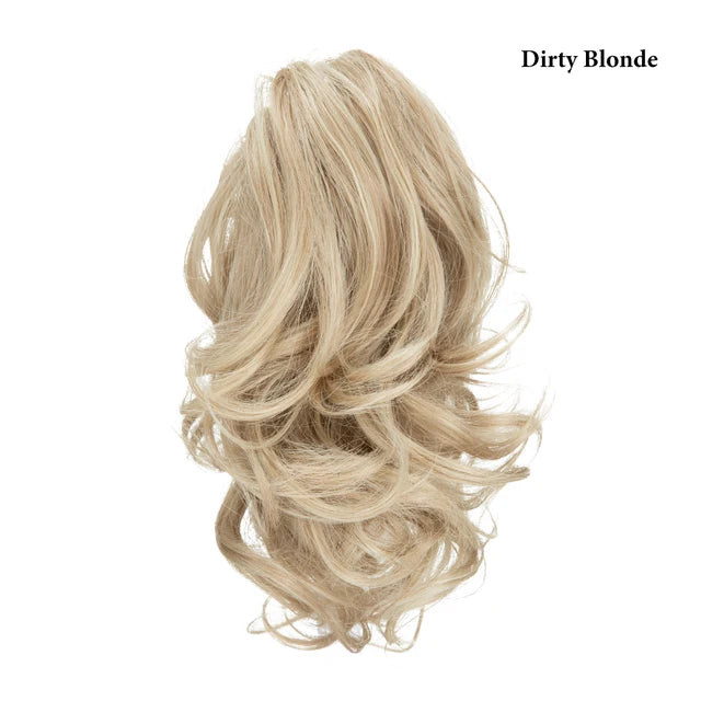 MONA Premium Synthetic Diy Claw Clip In Ponytail Extensions Hairpiece Hair Bun Fake Blonde Natural Hair False Pigtail P026 - MONA HAIR 