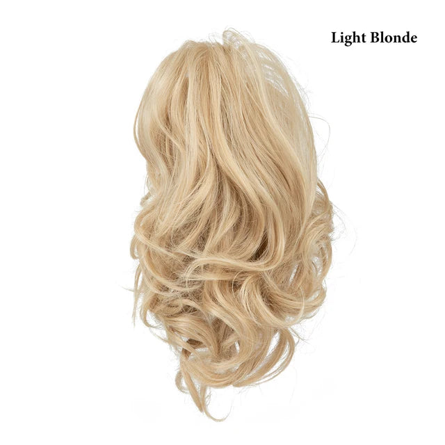 MONA Premium Synthetic Diy Claw Clip In Ponytail Extensions Hairpiece Hair Bun Fake Blonde Natural Hair False Pigtail P026 - MONA HAIR 