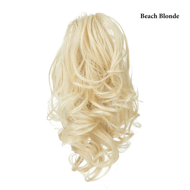 MONA Premium Synthetic Diy Claw Clip In Ponytail Extensions Hairpiece Hair Bun Fake Blonde Natural Hair False Pigtail P026 - MONA HAIR 