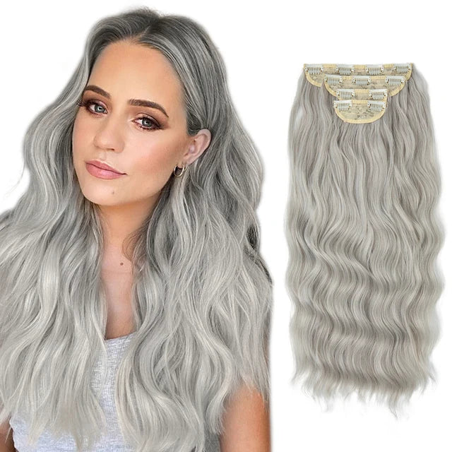 MONA PREMIUM QUALITY Long Wavy Clip In Hair Extensions 22 - MONA HAIR 