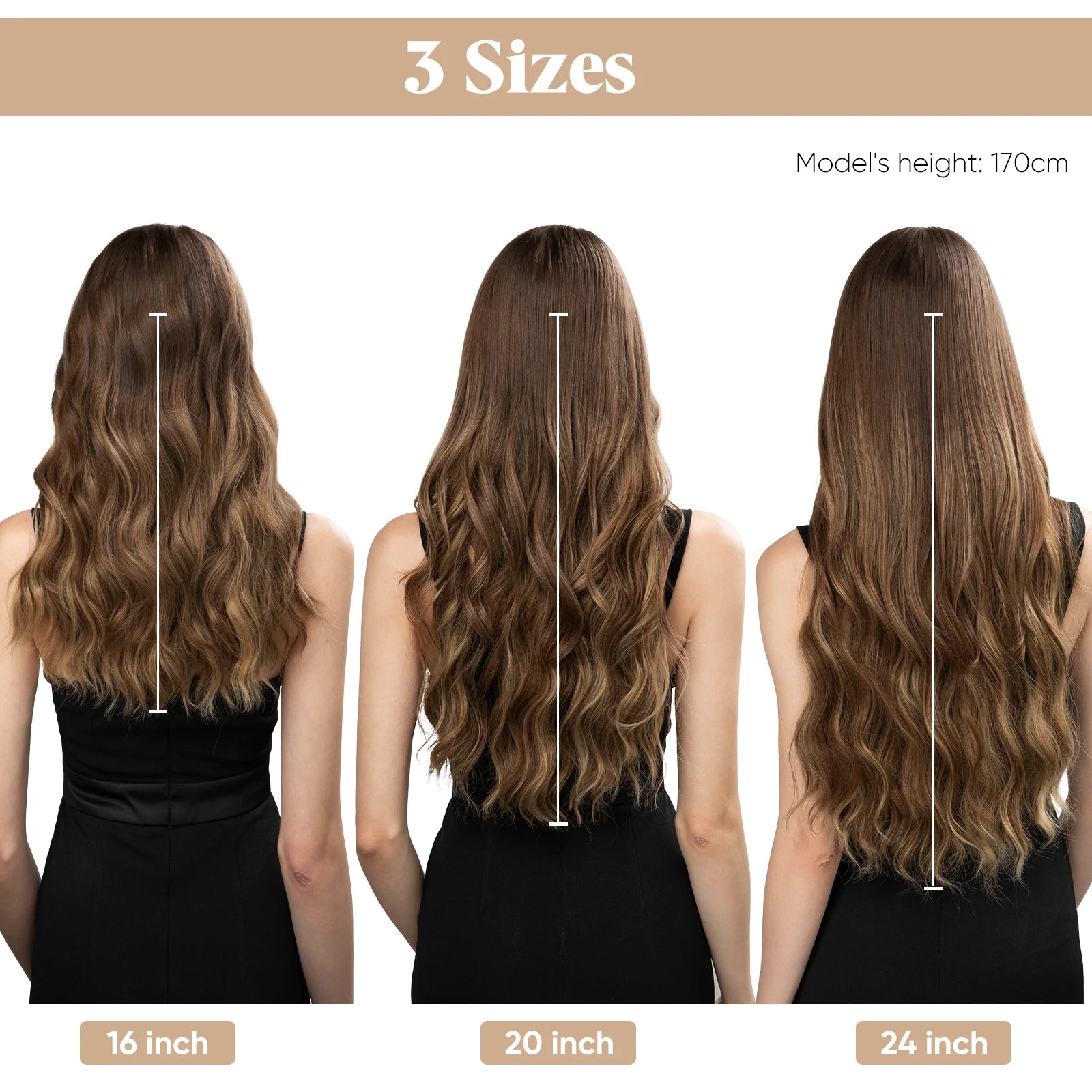 MONA PREMIUM QUALITY Wave Invisible Clip in Hair Extensions Fish Line Ombre Natural Blonde One Piece Hairpiece Fake Hair Piece - MONA HAIR 