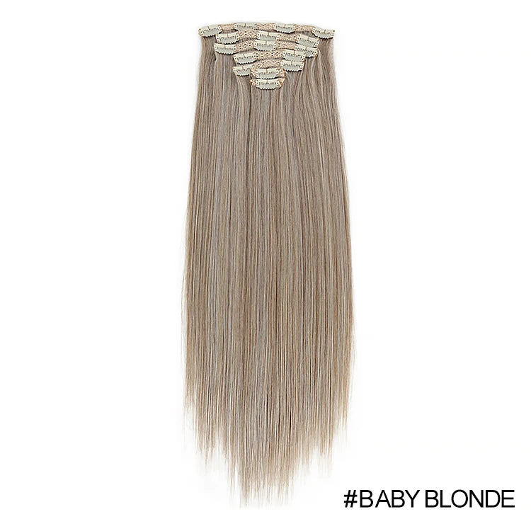 MONA Clip-in Hair Extension 7PCs 24inches150g 16 Clips - Kanekalon Futura Fiber - MONA HAIR 