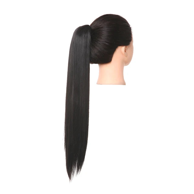 Synthetic Claw in Ponytail Hairpiece Fake Hair Extension 18"22"26" Woman Overhead Tail Straight False Pigtail Blonde Clips Tail - MONA HAIR 