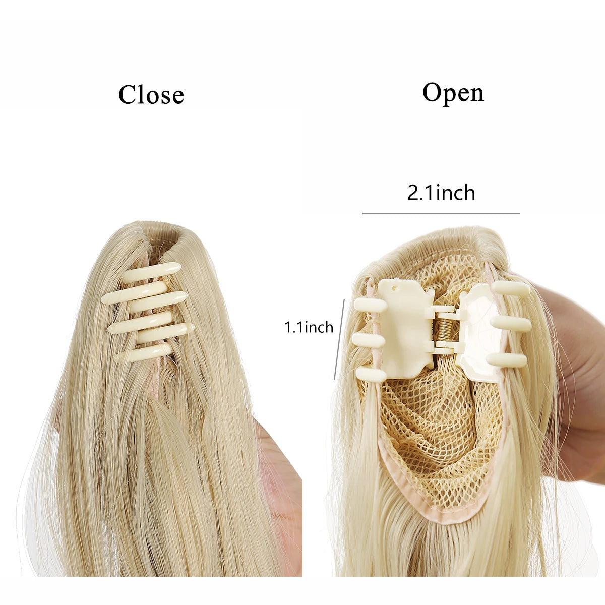 Synthetic Claw in Ponytail Hairpiece Fake Hair Extension 18"22"26" Woman Overhead Tail Straight False Pigtail Blonde Clips Tail - MONA HAIR 