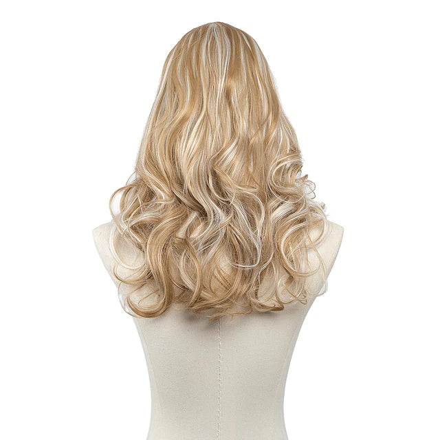 MONA PREMIUM QUALITY HAIR Wavy U Part Wigs for Women  Clip in Hair Extension Invisible Half False Wig Long Blonde Black Natural Hairpieces - MONA HAIR 