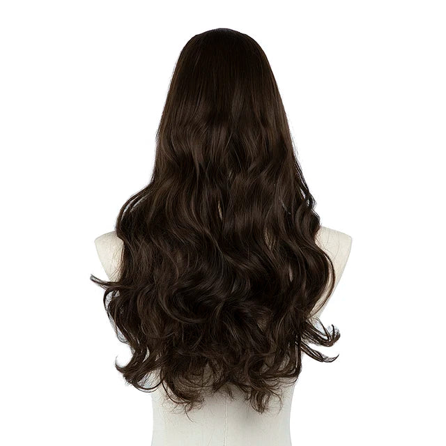 MONA PREMIUM QUALITY HAIR Wavy U Part Wigs for Women  Clip in Hair Extension Invisible Half False Wig Long Blonde Black Natural Hairpieces - MONA HAIR 