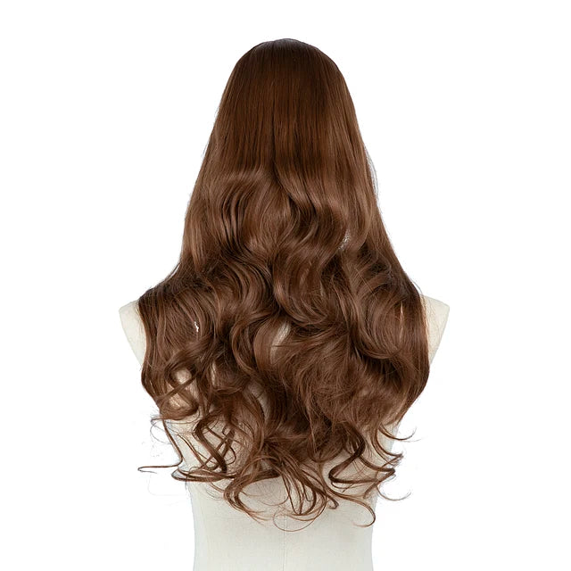 MONA PREMIUM QUALITY HAIR Wavy U Part Wigs for Women  Clip in Hair Extension Invisible Half False Wig Long Blonde Black Natural Hairpieces - MONA HAIR 